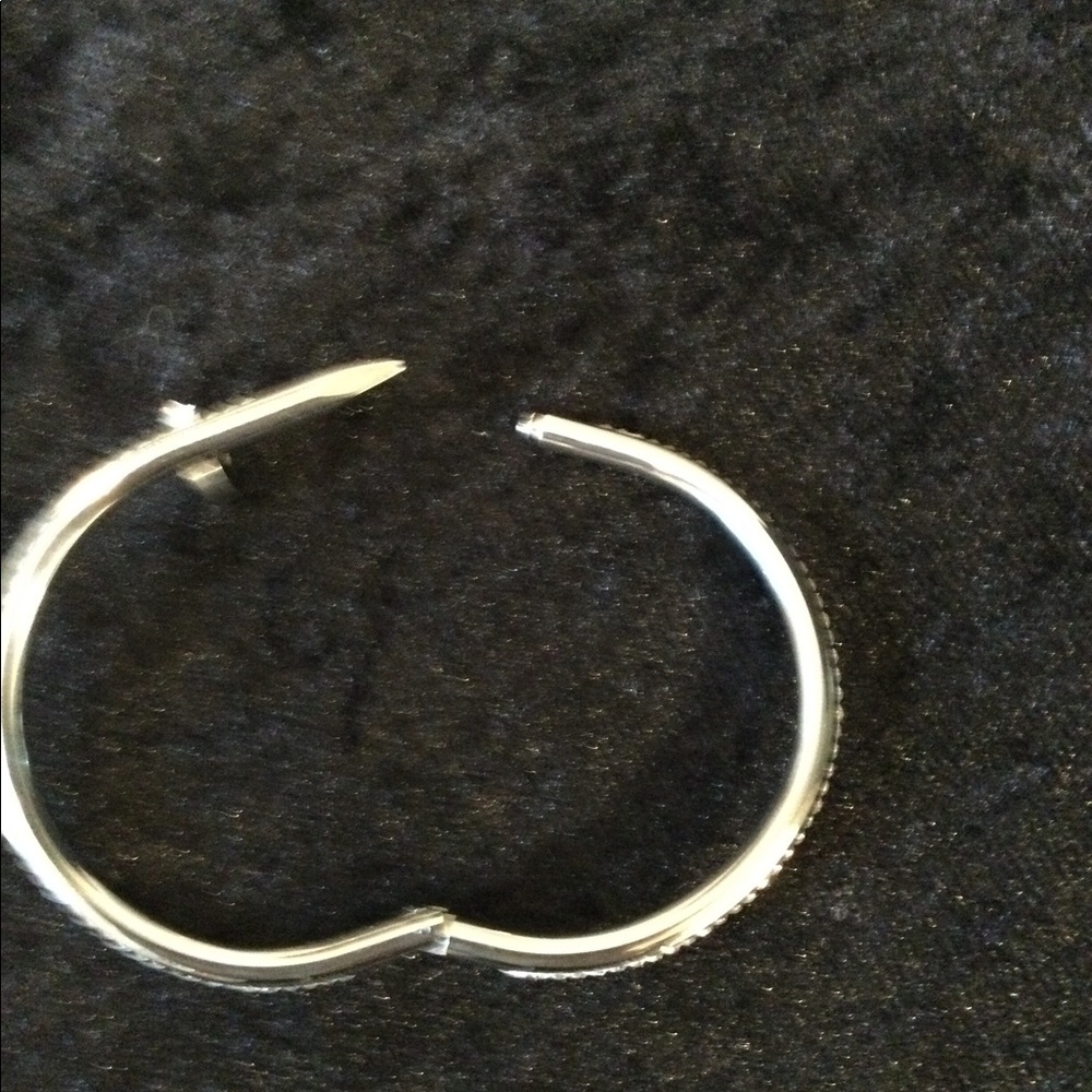 NEW-Stainless Steel Crystal Nail Bangle - Picture 4 of 8
